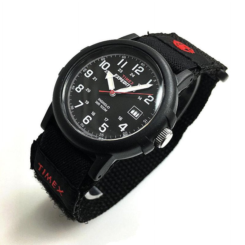 Outdoor Waterproof Watch for Men with FastWrap Nylon Strap - Black 38mm