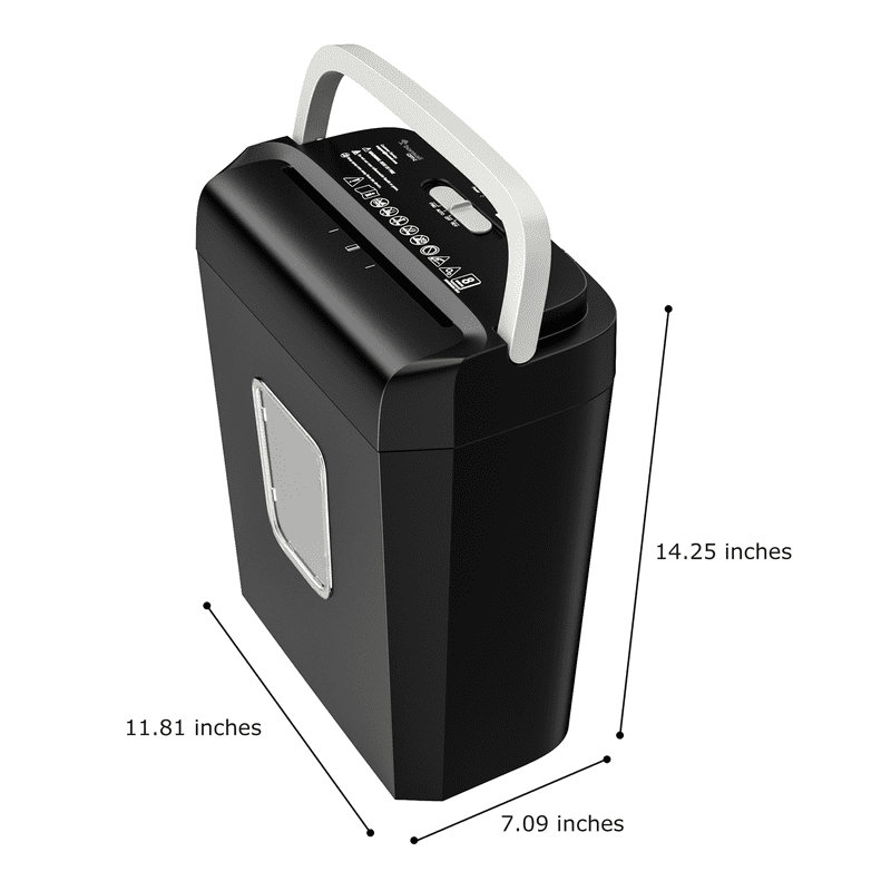 8-Sheet Cross Cut Paper Shredder for Home Office Security & Privacy