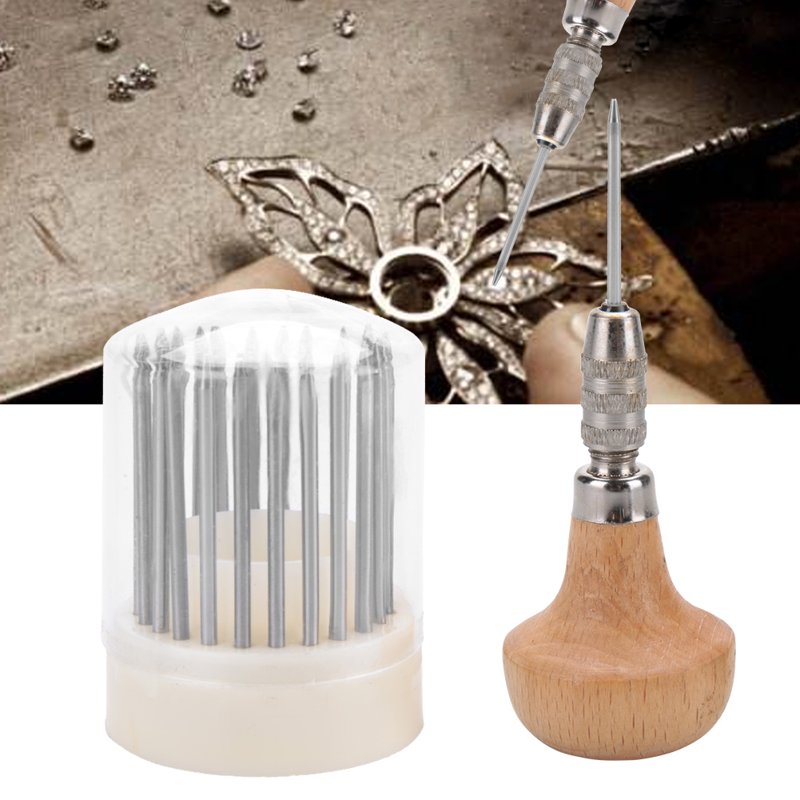 Jewelry Beading Tools Set 23-Piece Diamond Stone Graver Kit for Jewelry Making