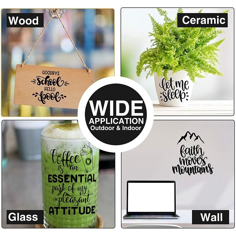 Permanent Adhesive Vinyl Rolls 12 Pack - Craft Sign Making & Decor