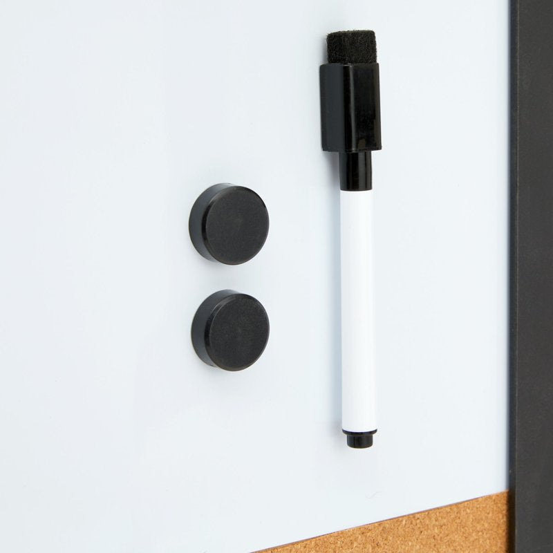 Wall Organizer with Whiteboard Corkboard & Chalkboard - 22x18 in