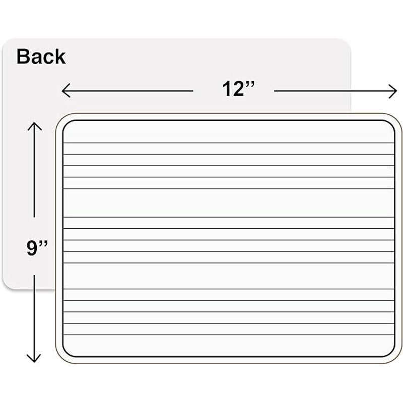 Music Staff Whiteboard - Double-Sided Dry Erase Board for Music Practice 9x12