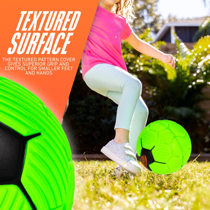 Nerf 5" Foam Soccer Ball, Soft Mini Soccer Ball for Kids - Neon Green