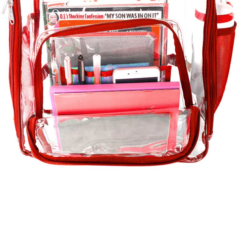 Heavy Duty Clear PVC Backpack Unisex School & Travel Bag 17"