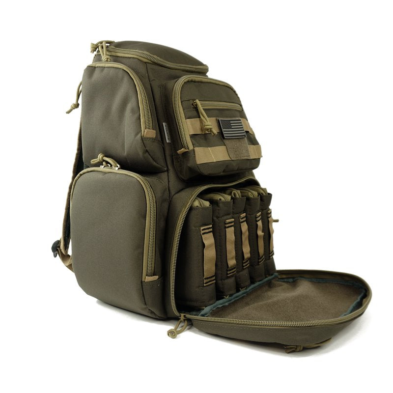 Heavy Duty Lockable Shooting Range Backpack with Rain Cover - Unisex Adult Gear
