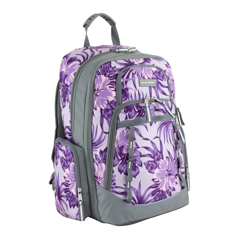 Expandable Recycled Polyester Laptop Backpack with Tech Sleeve & Water-Resistant Bottom