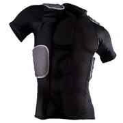Youth Football Protective Shirt with Impact-Absorbing Shoulder and Rib Pads