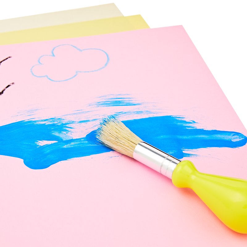 Kids' Art Brush Set - 5 Assorted Paintbrushes with Storage Case, Perfect for Young Artists