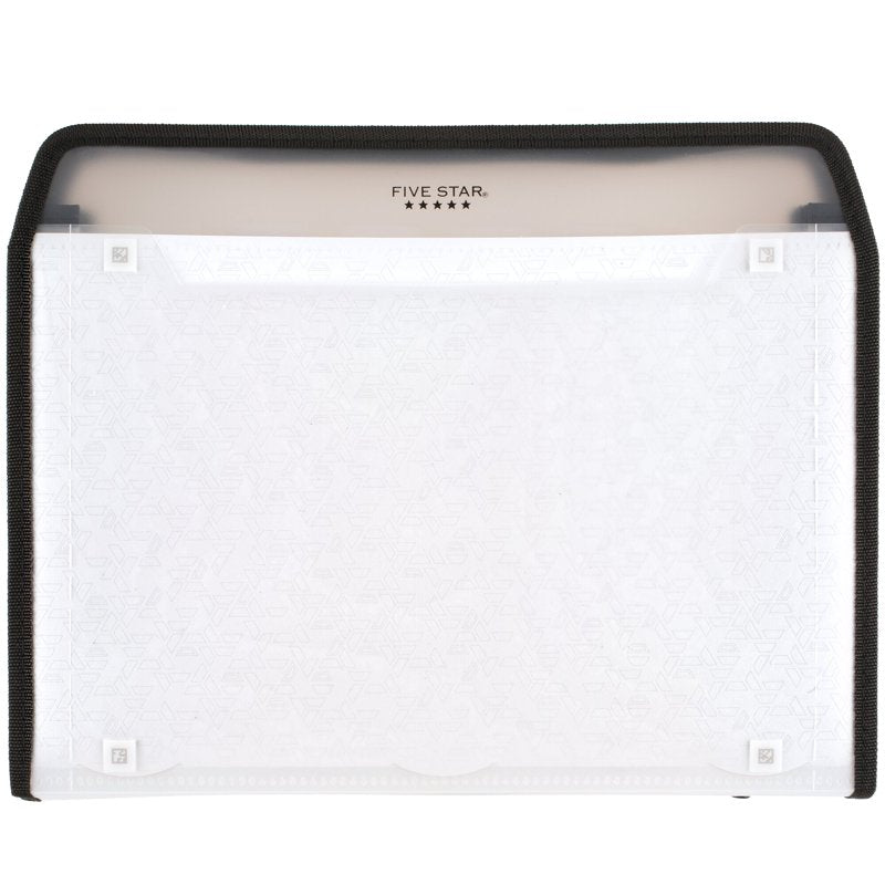7-Pocket Customizable Expanding File Organizer with Study App - White 8.12 x 11