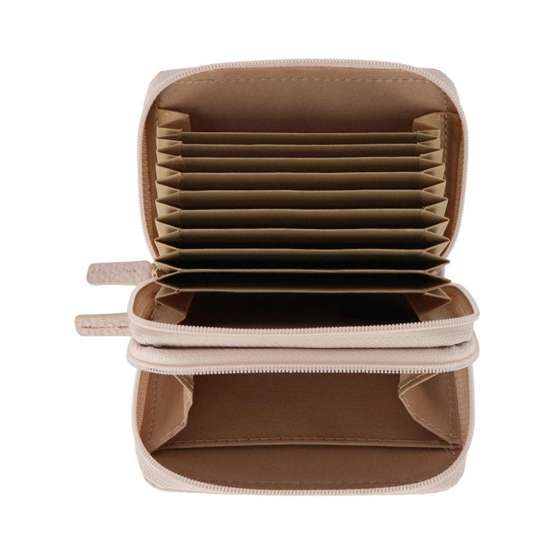 Women’s RFID Pebble Leather Wallet with Zipper & Credit Card Organizer