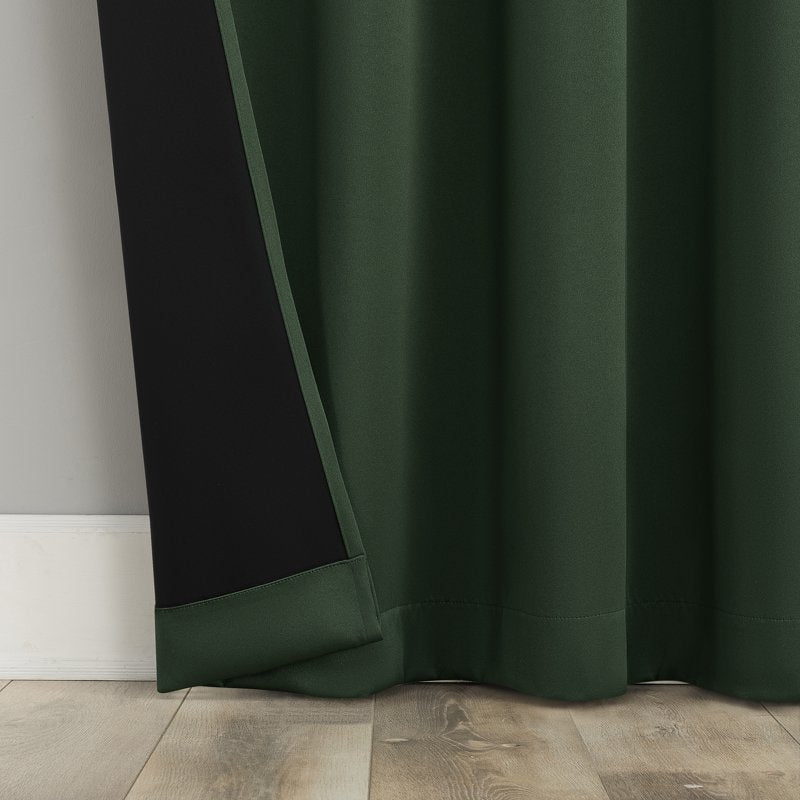 Blackout Curtain Panel Pair with Rod Pocket for Light & Noise Blocking