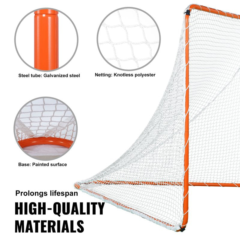 6x6 Portable Lacrosse Goal Net for Backyard Training & Practice