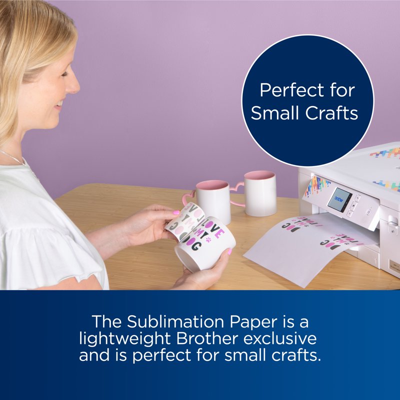 Brother Sublimation Transfer Paper 8.5x11 Inch Printable Sheets for Crafts