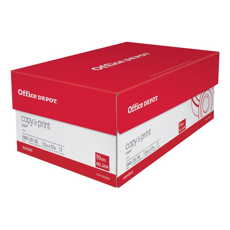Ledger Size Copy & Print Paper - 11 x 17 Inches, 92 Brightness, 20 Lb, 3 Reams Case
