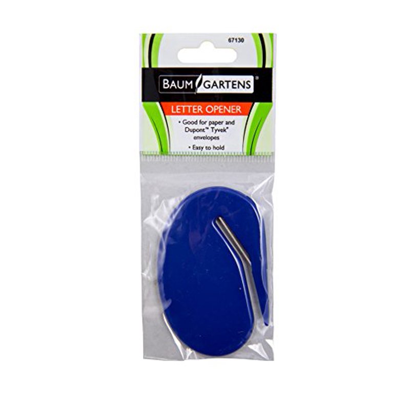 Assorted Color Letter Opener - Ergonomic Circular Design with Sharp Blade