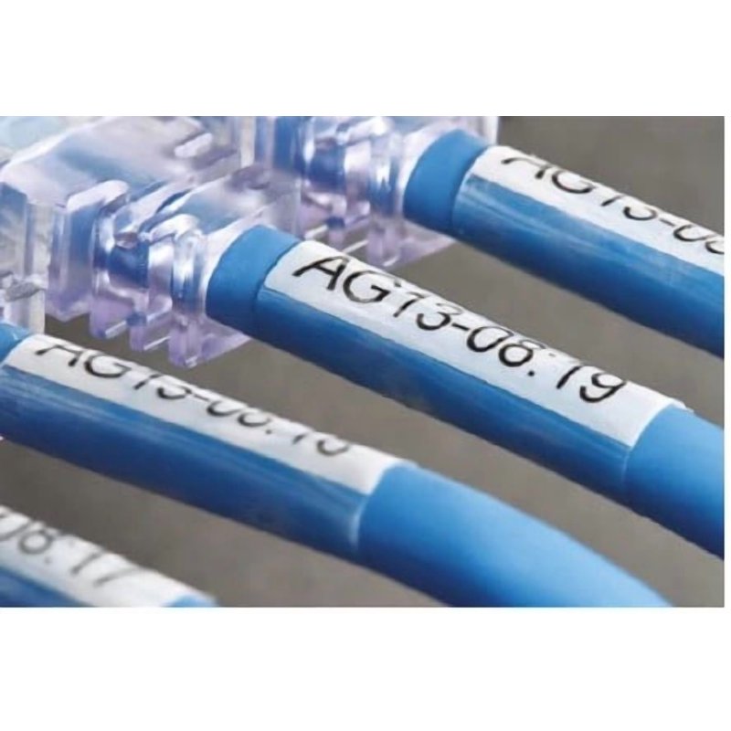 Self-Laminating Label Rolls 24mm Black on White 26.2ft for Label Makers