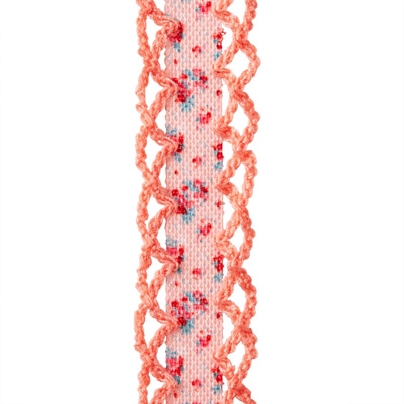 Cotton Crochet Scalloped Edge Ribbon for Crafts & Gift Wrapping - 7/8" x 20 Yards
