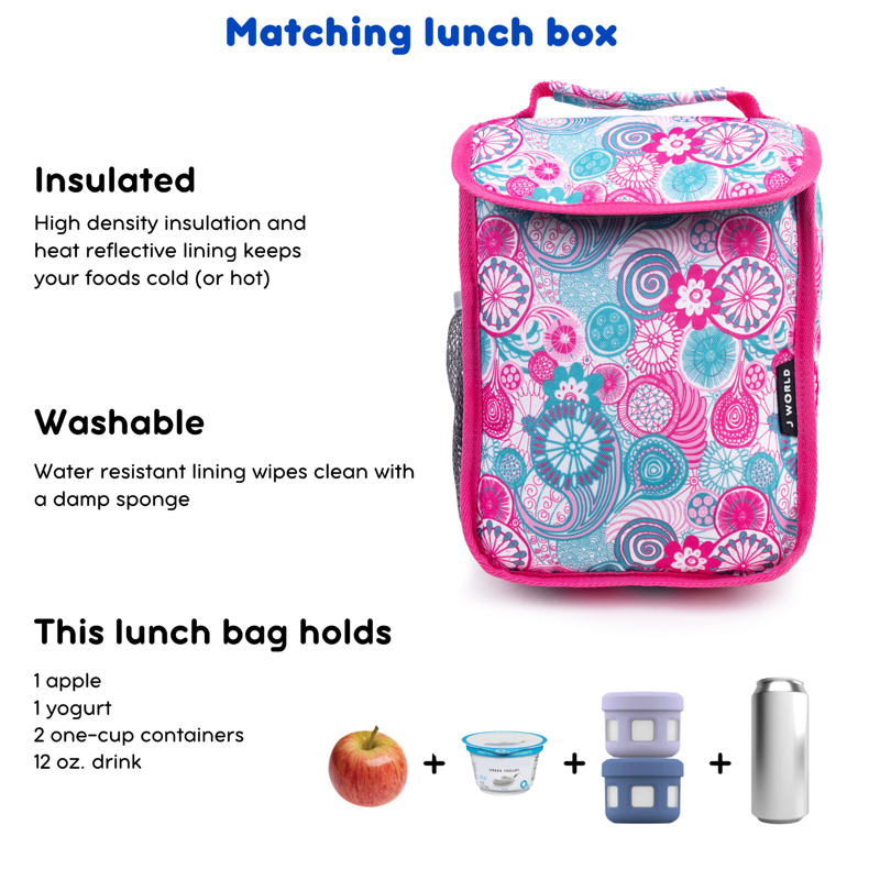 Kids Rolling Backpack with Insulated Lunch Bag - 16 Inch School & Travel Bag, Multiple Colors