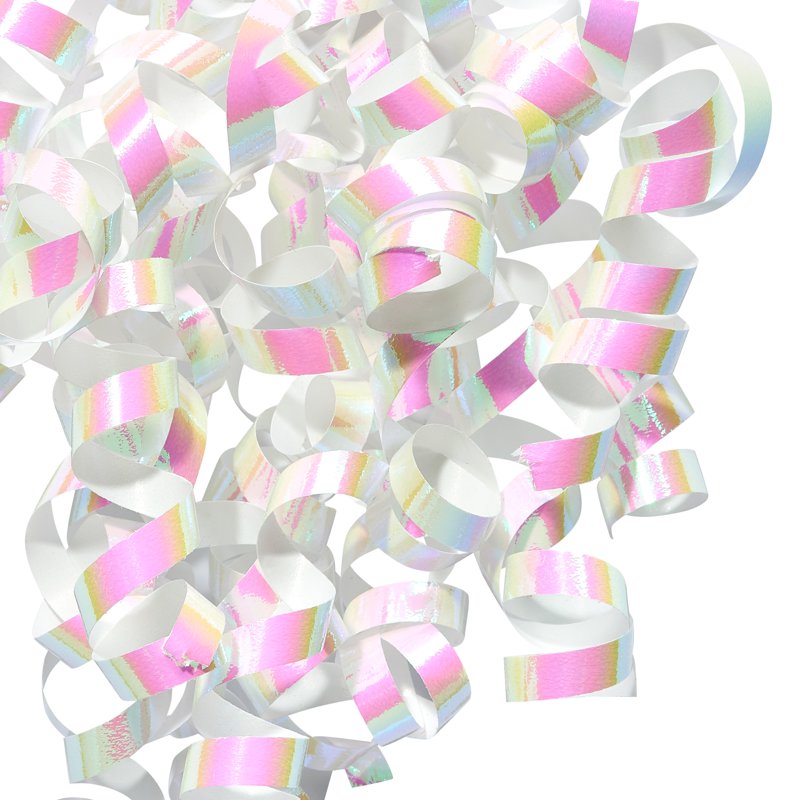 White Iridescent Gift Bow Set - 9-Inch Curly Poly Holiday Wrap Accessories