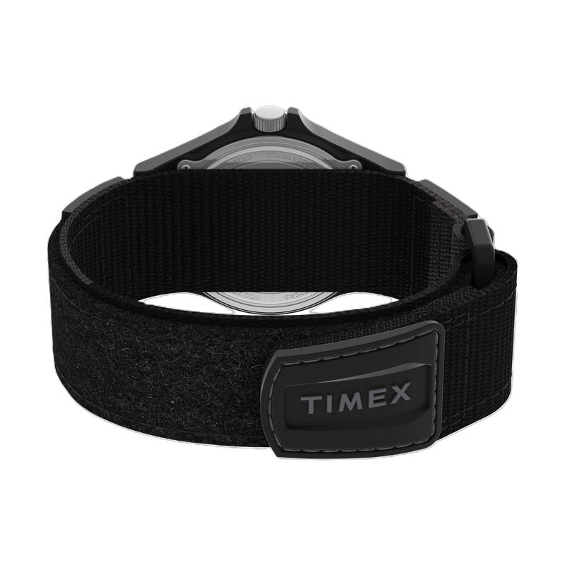 Men's Expedition Wristwatch with Black Fabric Strap - Water-Resistant, Indiglo