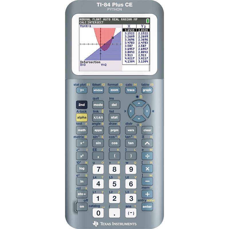 Graphing Calculator TI-84 Plus CE Fractal Frost with Color LCD, Battery & Cables
