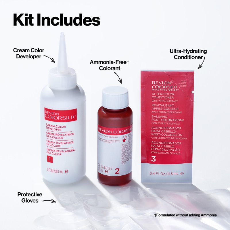 Permanent Hair Color Set - 3 Pack, Multiple Shades, Ammonia-Free