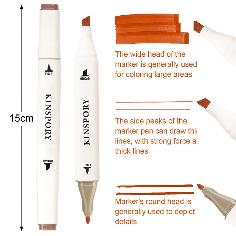 Alcohol Markers Set 80 Pack Double-Head Art & Drawing Pens Portable Case