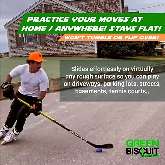 Off Ice Hockey Puck Set for Street & Training - 2 Pack, Durable Plastic