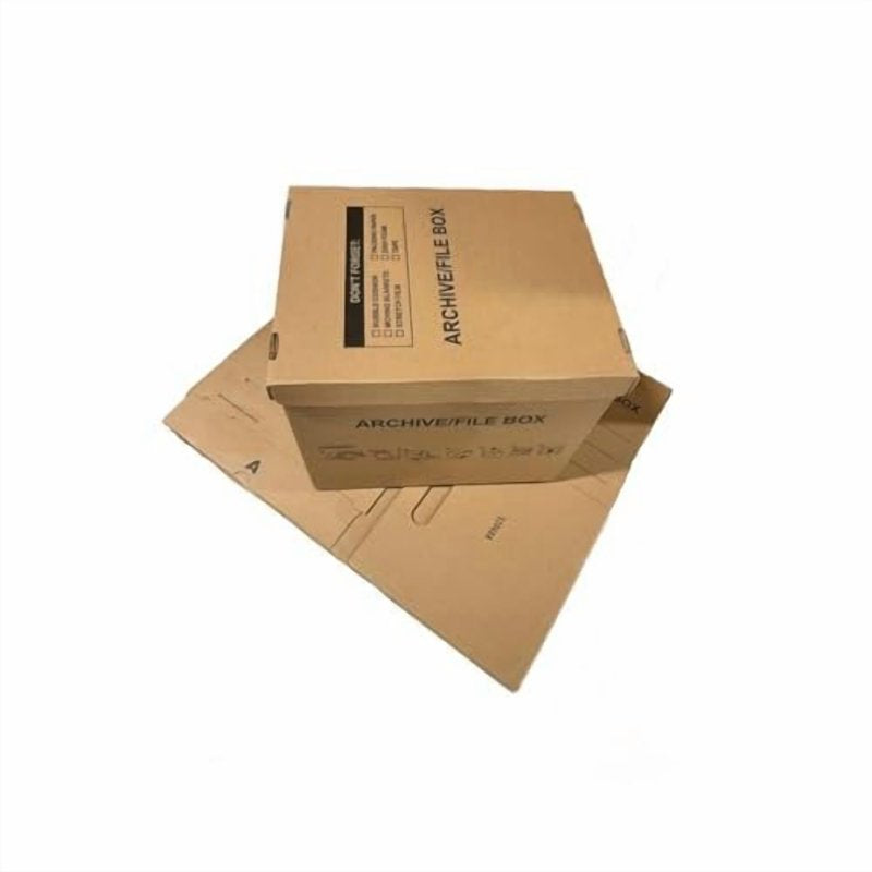 6-Pack 18x15x14 Inch File Storage Boxes with Lids & Handles - Moving & Office Organization