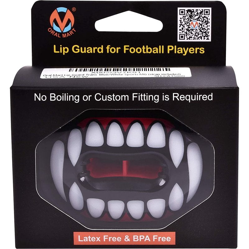 Youth Football Mouth Guard with Detachable Strap - Breathable, Durable & Fits Braces