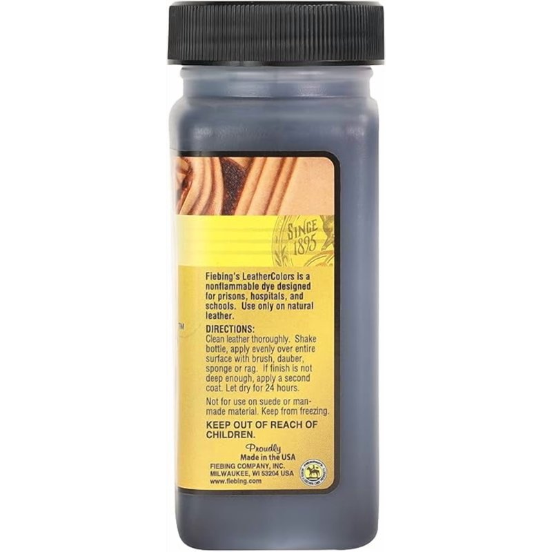 Leather Dye - Dark Brown 4 oz Alcohol-Based Shoe & Craft Dye