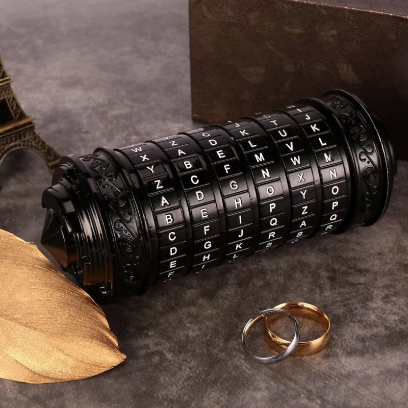 Cryptic Puzzle Lock Box with Hidden Compartments - Romantic Gift, Multiple Colors