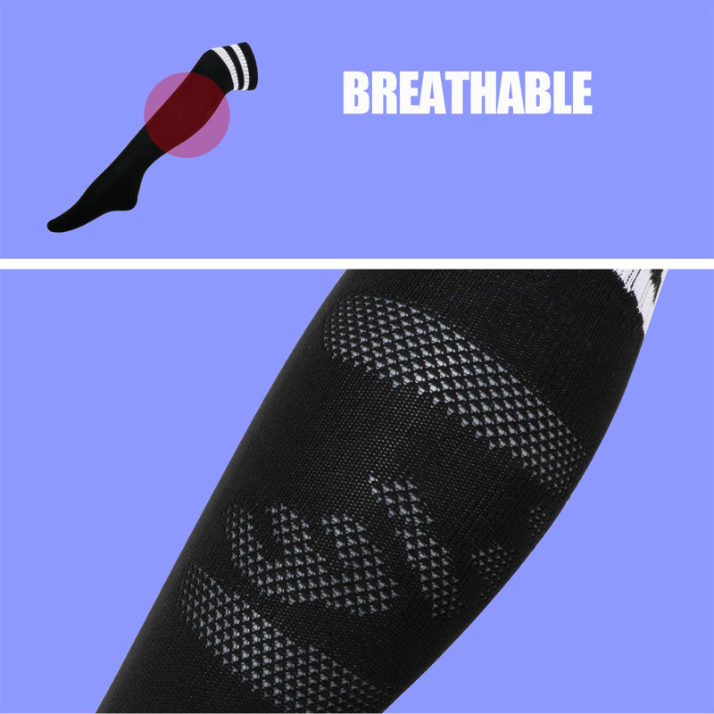 Unisex Soccer Socks for Kids & Adults - Knee High Sports Team Socks