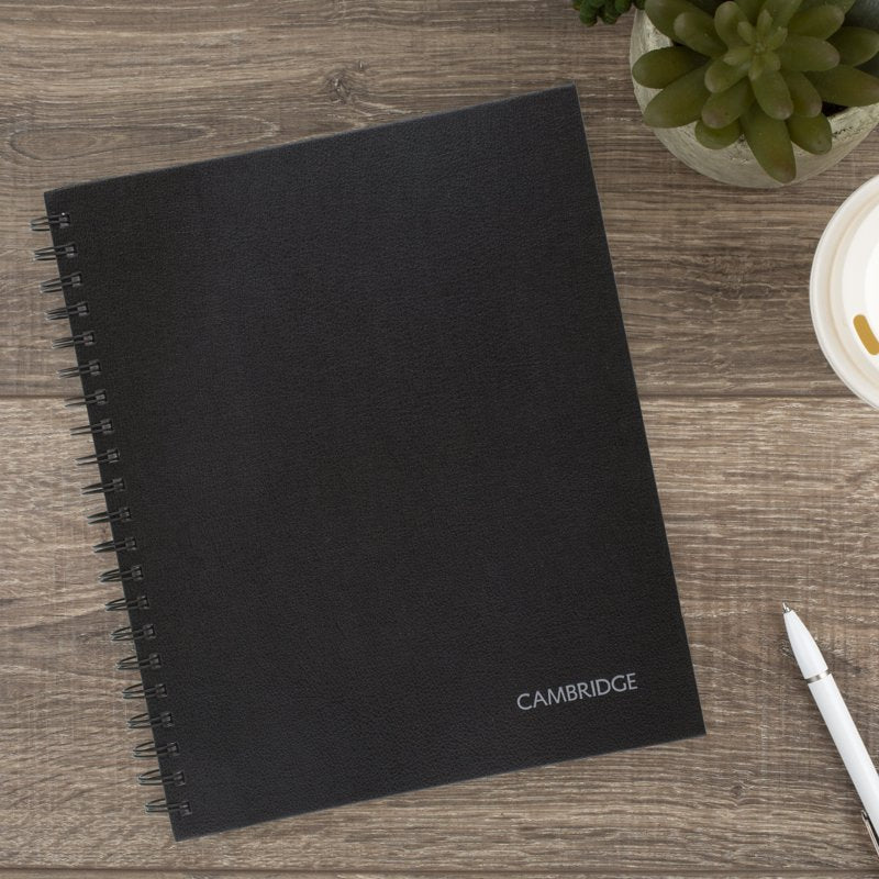 Legal Ruled Business Notebook with Pocket - 8x11 Hardcover Wirebound