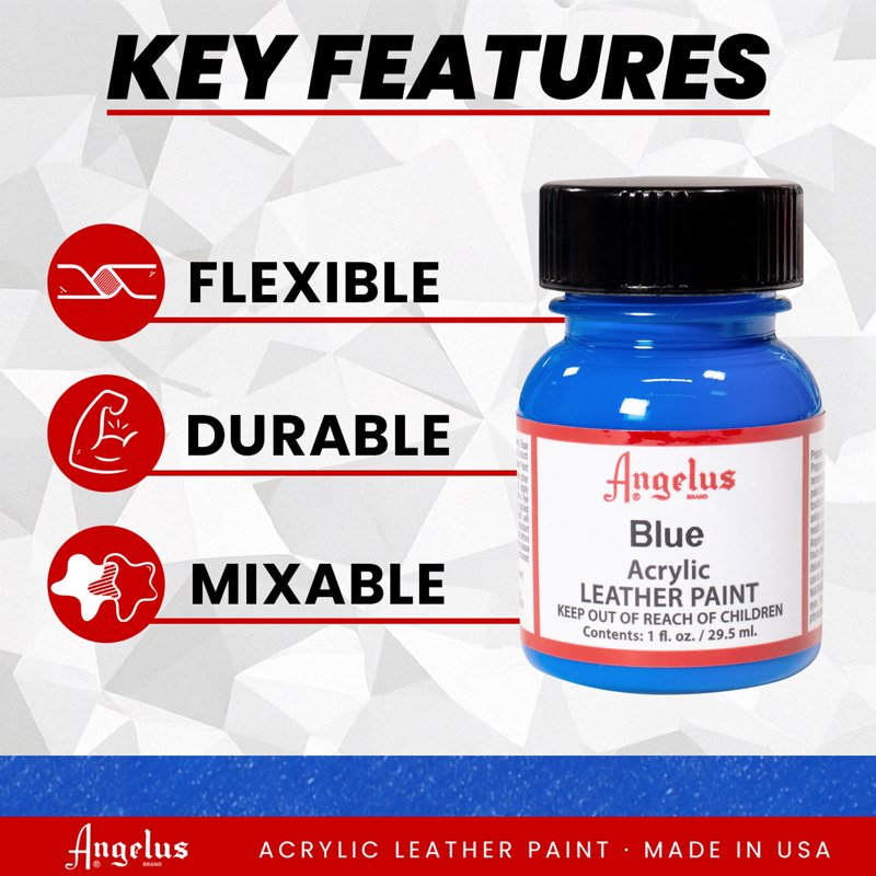 Acrylic Leather Paint 1 oz. - Blue for Shoes, Jackets & Accessories