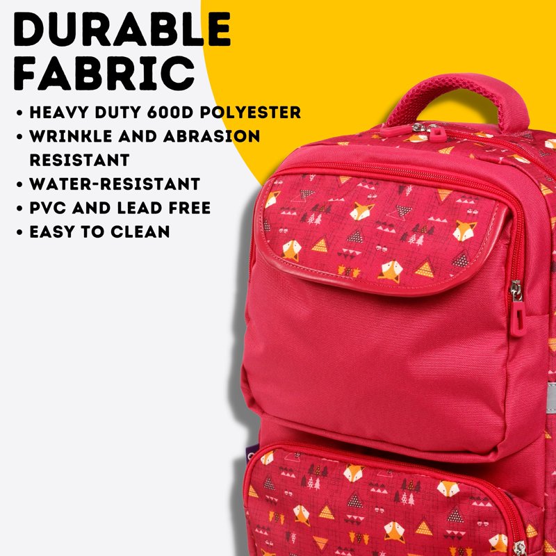 Kids 15-Inch School Backpack with Pencil Case - Reflective & Padded Comfort