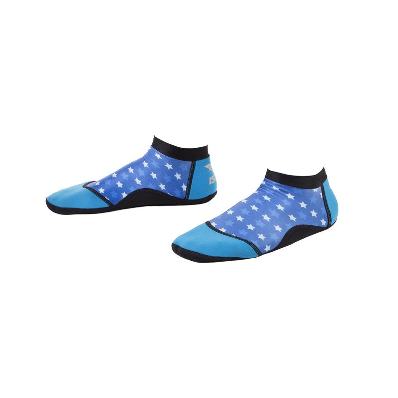 IST Low Cut Beach Socks / Water Shoes Blue Stars XL