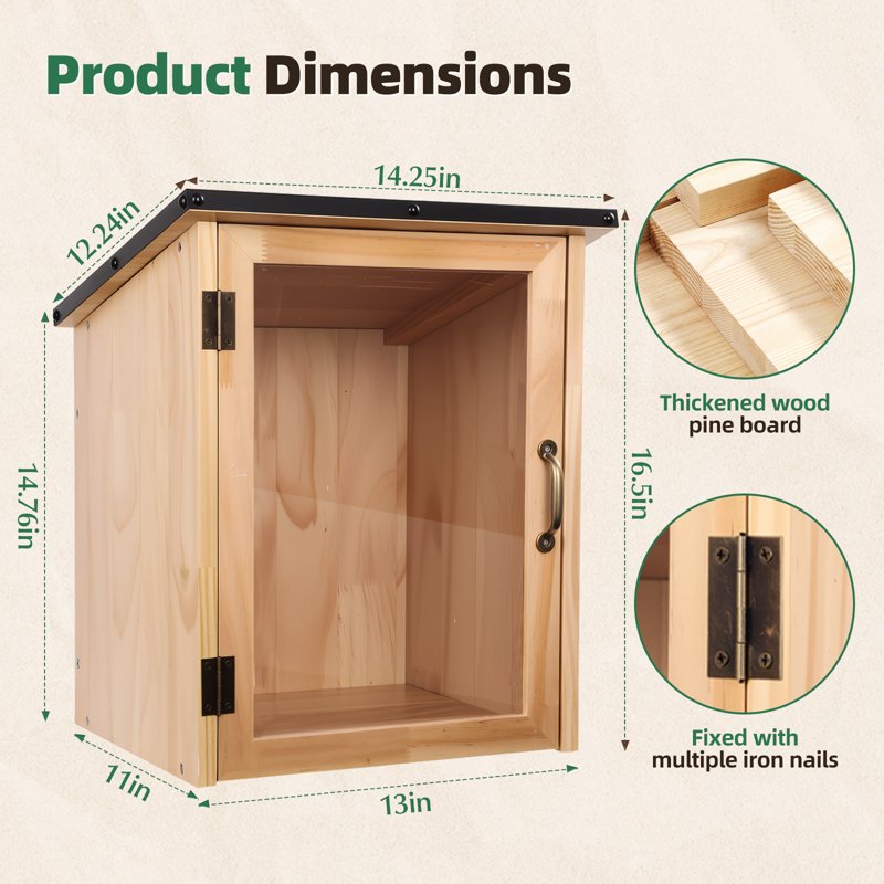 Outdoor Wooden Library Box Waterproof Community Book Share Cabinet