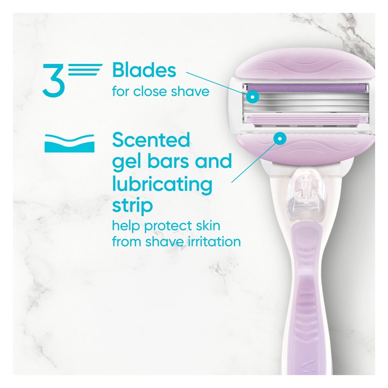 Venus ComfortGlide Freesia Women's Razor Blade Refills - 4 or 6 Count