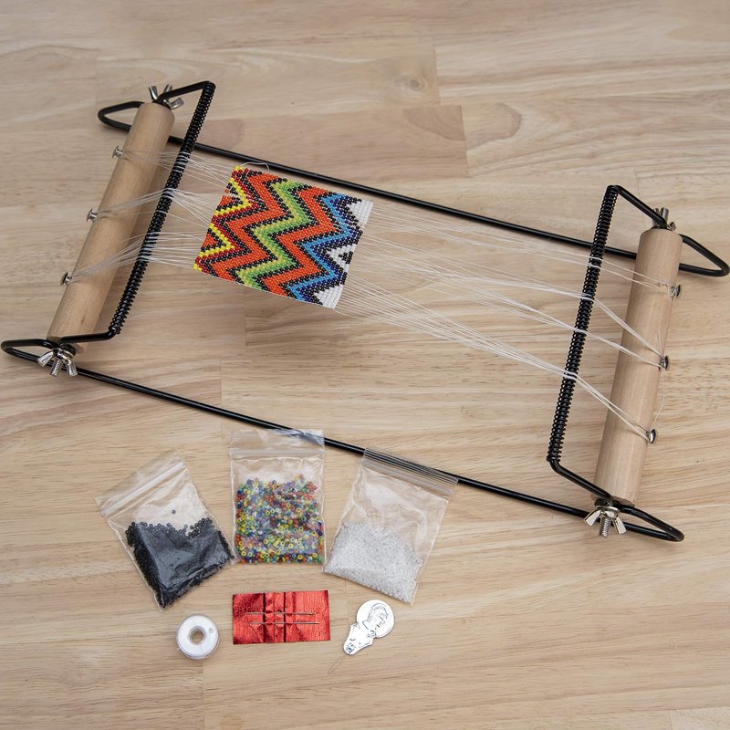 Bead Loom Kit for Jewelry Making - Includes Beads, Thread, Needles, and Patterns