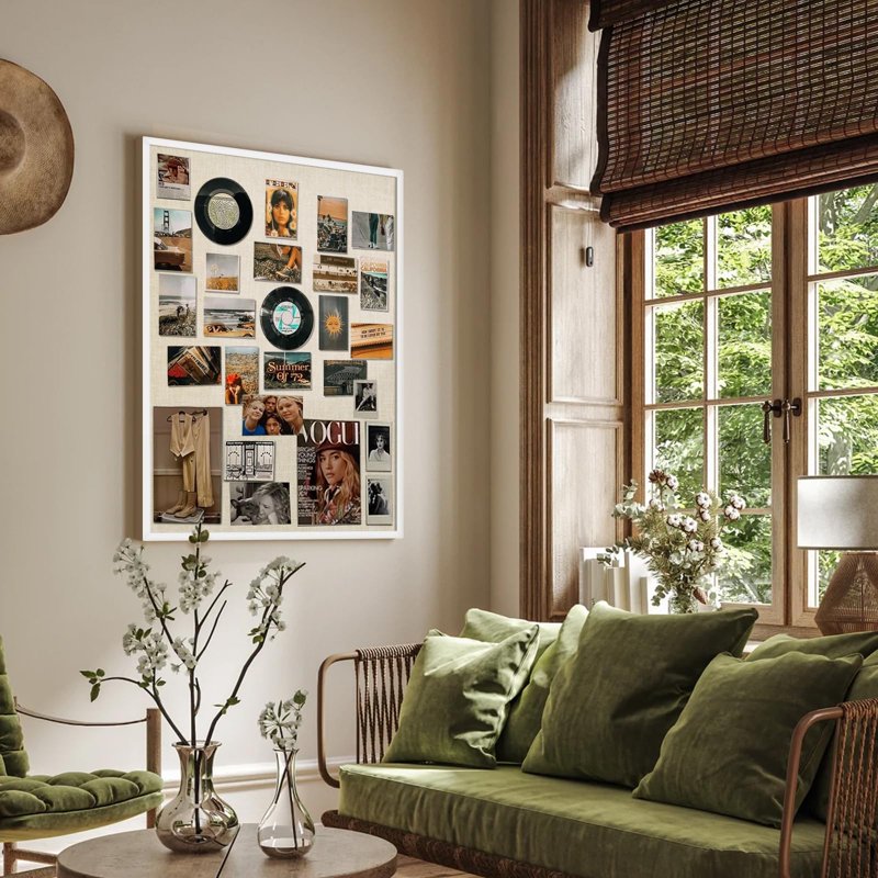 36x24 Inch White Cork Bulletin Board with Frame - Wall Mount Organizer
