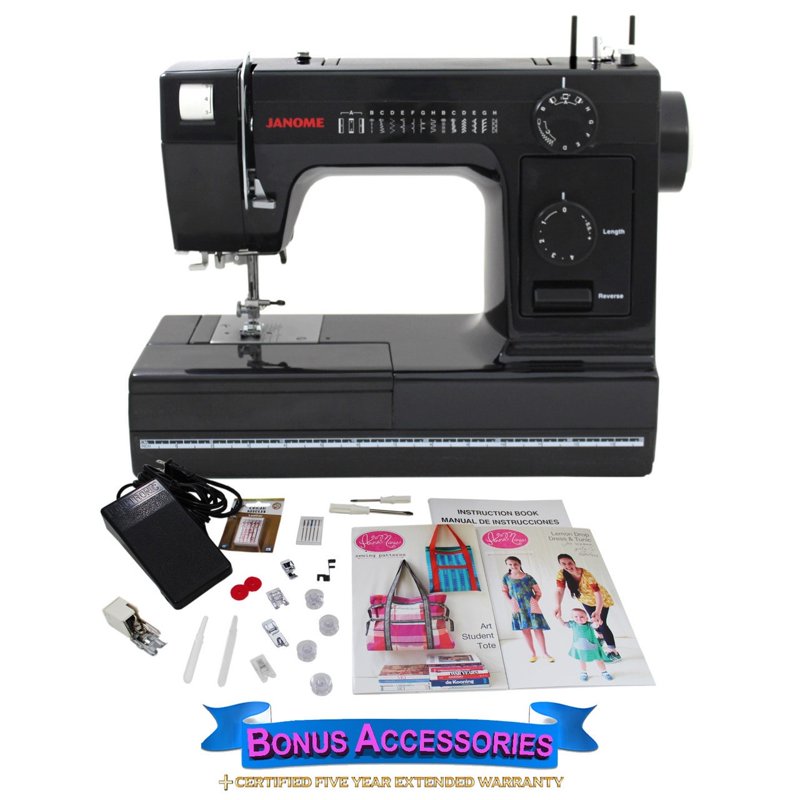 Janome HD1000 Black Edition Mechanical Sewing Machine with Bonus Accessories