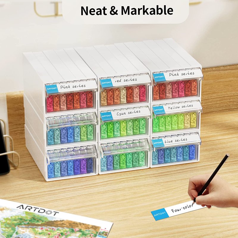 Diamond Painting Bead Storage Organizer with Multiple Drawers | Craft Supply Box