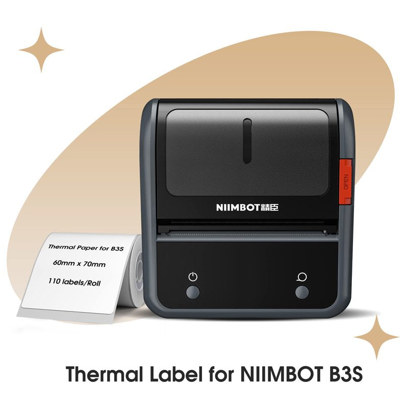 Thermal Label Roll for B3S Printer 2.76x3.15 Inches Waterproof & Tear-Resistant