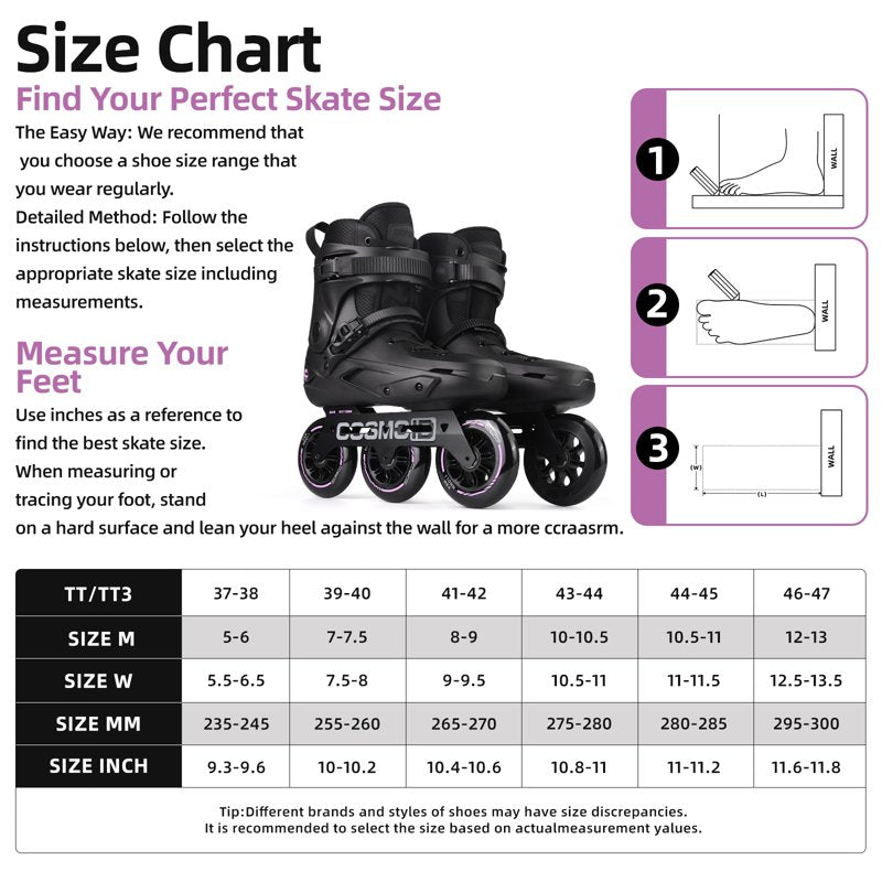 High Performance Inline Skates for Adults - 110mm Speed Wheels, Metal Frame, Indoor Outdoor Fitness