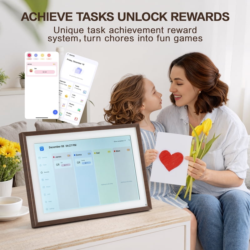 10.1" Smart Digital Calendar & Photo Frame — Family Scheduling & Chore Planner