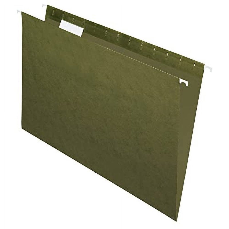 Legal Size Green Hanging File Folders Pack of 25 - Eco-Friendly Office Organization