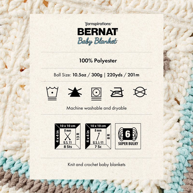 Bernat Baby Blanket Super Bulky Polyester Yarn - Multiple Colors, 4 Pack