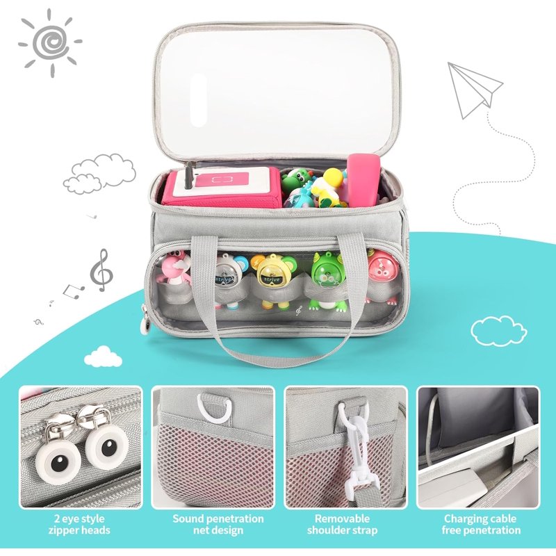 Kids Travel Storage Bag for Toniebox and Characters with Shoulder Strap