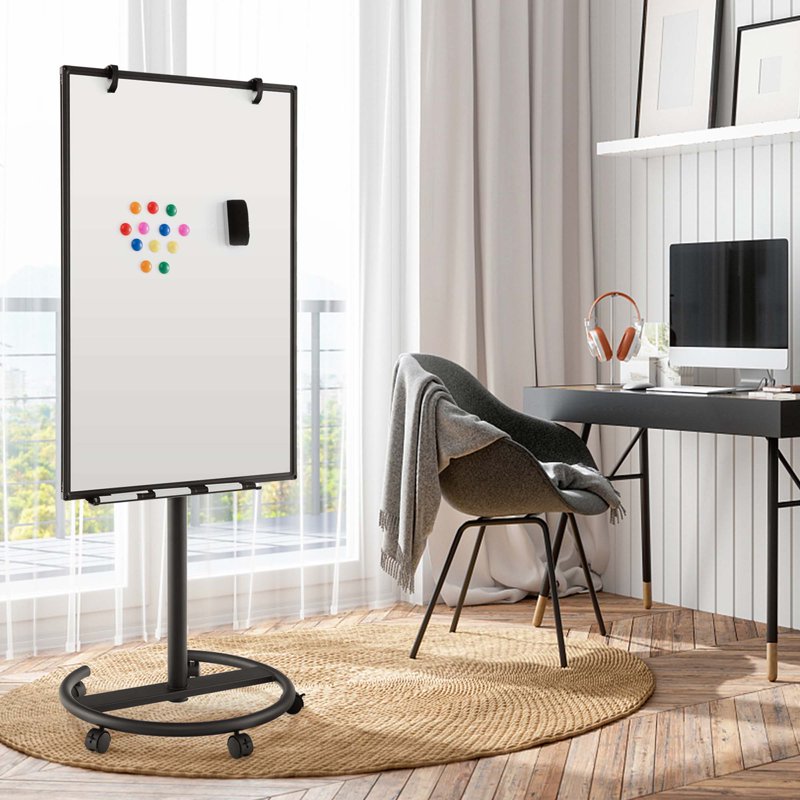 Adjustable Mobile Whiteboard with Stand - Magnetic Dry Erase Board 40'' x 26''